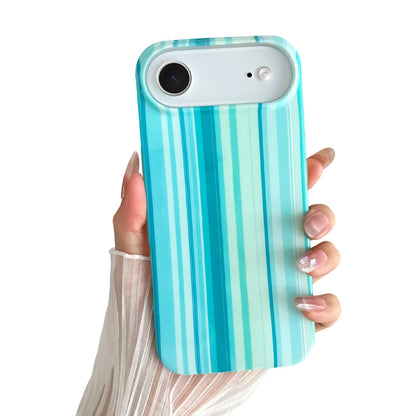Yeddabox for iPhone 16 Pro Case Cute Striped Phone Case Soft TPU Slim Shockproof Phone Cover for Women Girls, Pink and Yellow
