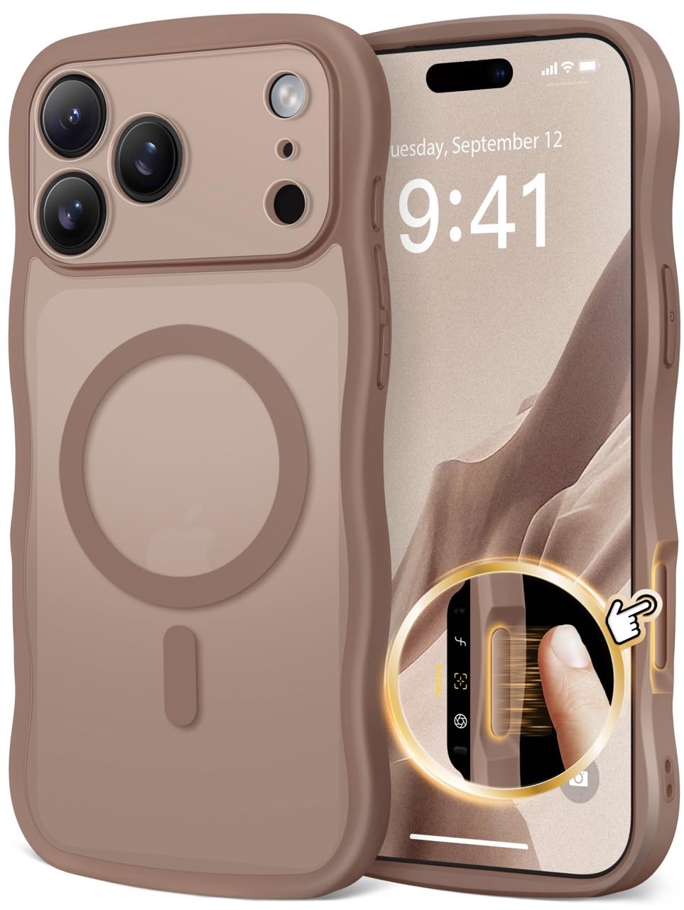 CAPRARO for iPhone 16 Pro Case for Women, Compatible with MagSafe