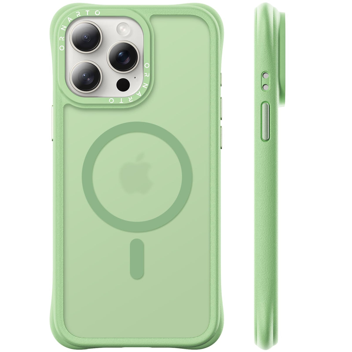 ORNARTO Magnetic for iPhone 15 Pro Max Case, Translucent Matte, Chalk Pink