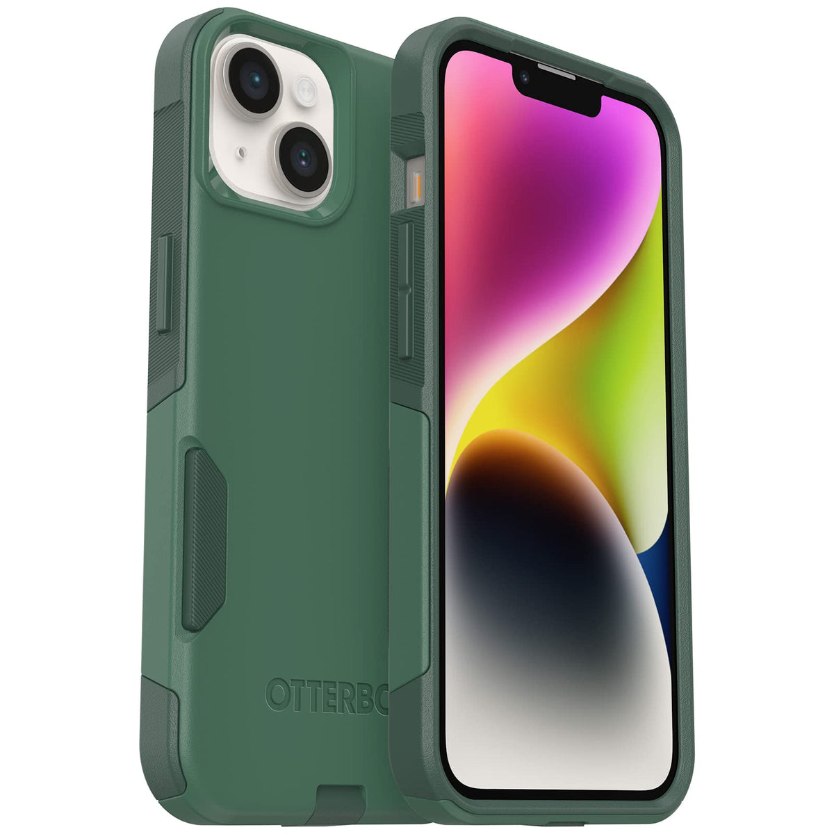 OtterBox iPhone 14 & iPhone 13 Commuter Series Case - INTO THE FUCSHIA (Pink), slim & tough, pocket-friendly, with port protection