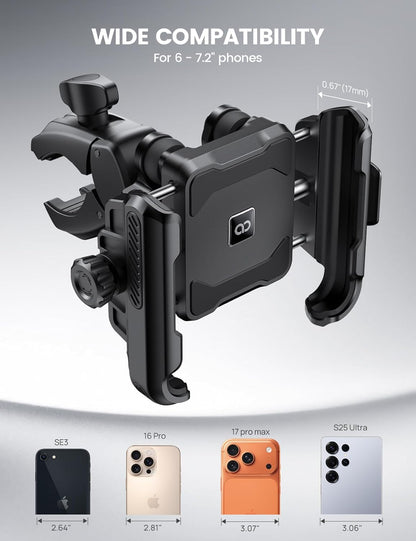 Lamicall Motorcycle Bike Phone Mount with Upgrade Vibration Dampener