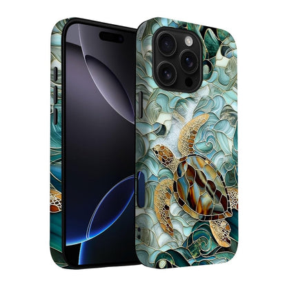 for iPhone 17 Pro Max/iPhone 18 Pro Max Case | Beige Navy Blue Stars | Slim Drop Protection Design
