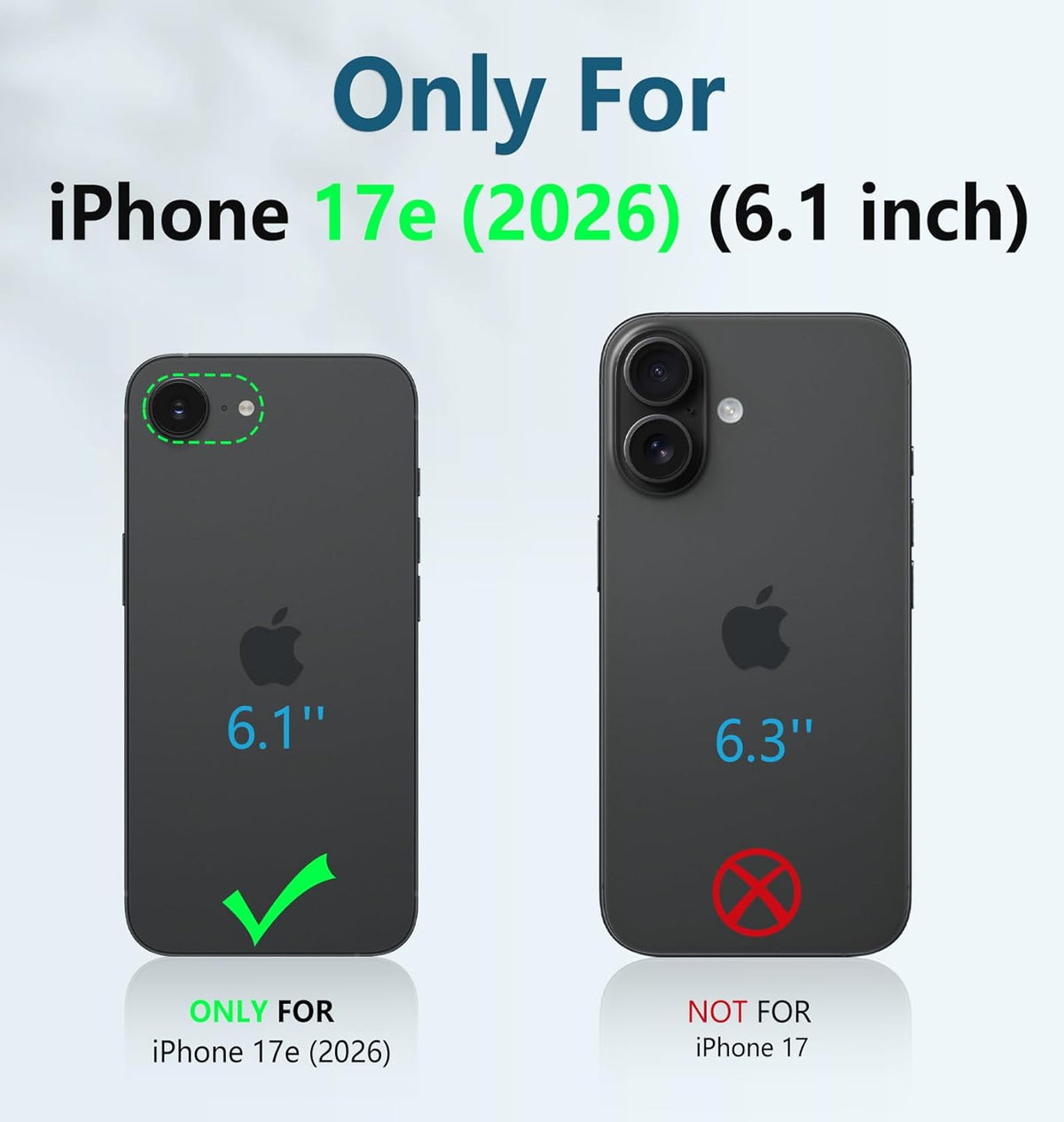 FNTCASE for iPhone 17e Case with Built-in Screen Protector and Kickstand