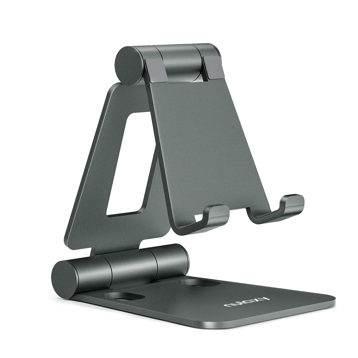 Nulaxy Full Aluminum Dual Folding Cell Phone Stand for Desk, Blue