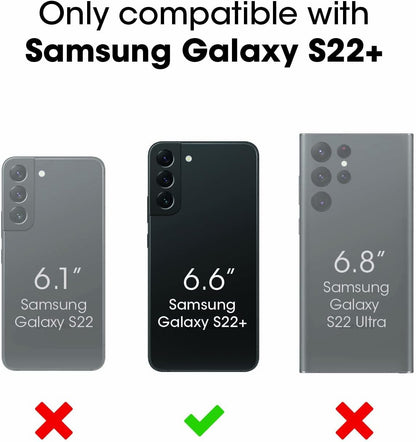 OtterBox Galaxy S22+ Commuter Series Case - BLACK, slim & tough, pocket-friendly, with port protection