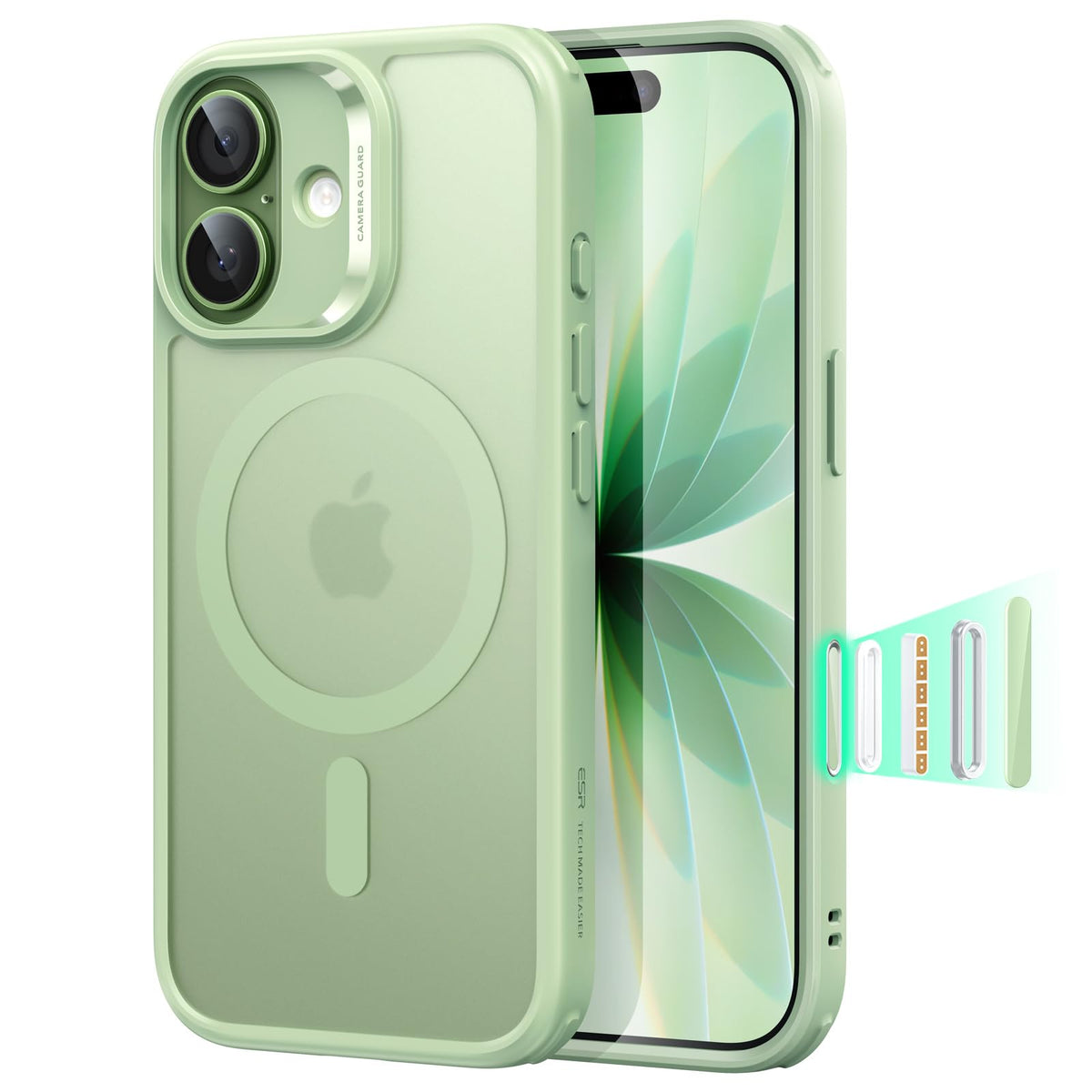 ESR Classic Hybrid for iPhone 16 Case, Clear