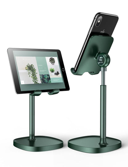 LISEN Cell Phone Stand Adjustable Phone Holer for Desk, Computer Office Desk Accessories for iPhone 16 Holder Women Kitchen Essentials Fits All Mobile Phones Switch Kindle iPads Tablet 4-10in Purple