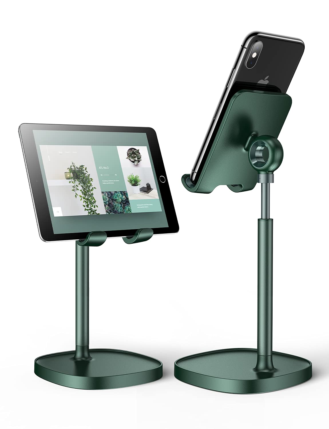 LISEN Cell Phone Stand Adjustable Phone Holer for Desk, Computer Office Desk Accessories for iPhone 16 Holder Women Kitchen Essentials Fits All Mobile Phones Switch Kindle iPads Tablet 4-10in