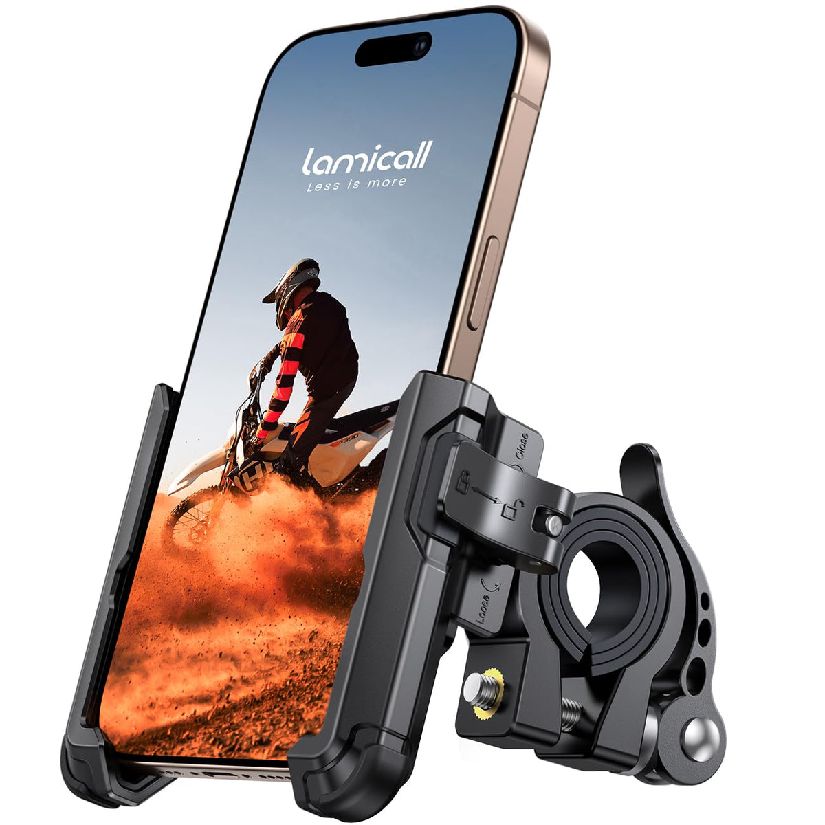 Lamicall Motorcycle Bike Phone Mount, 1s Lock Bike Phone Holder