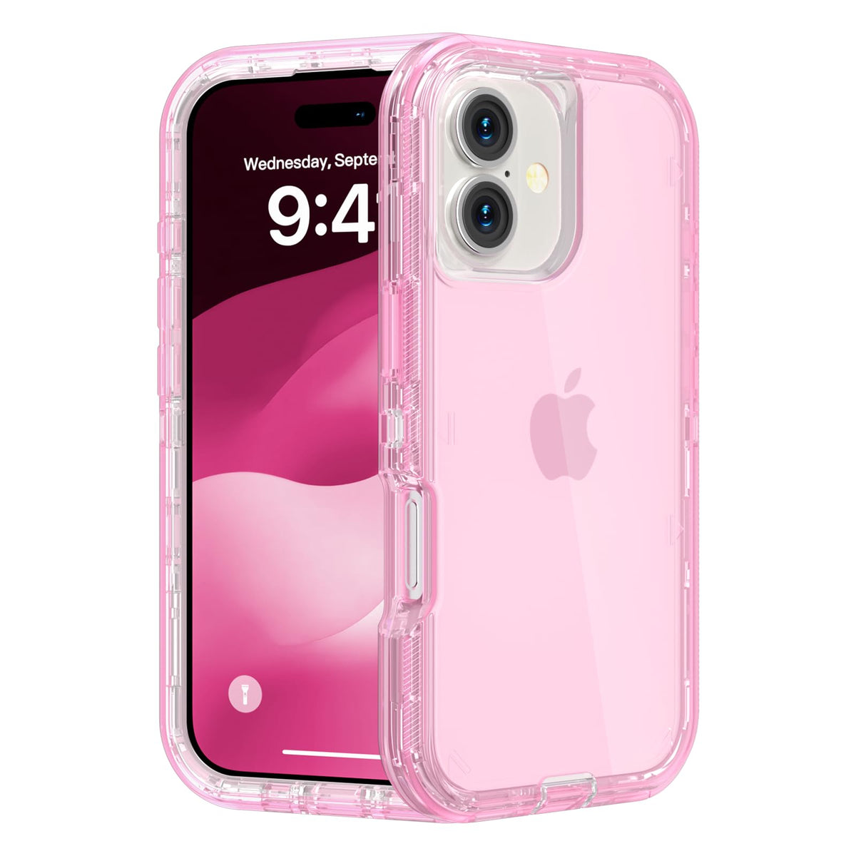 Follaroma for iPhone 16 Plus Case, Shockproof, Crystal Clear