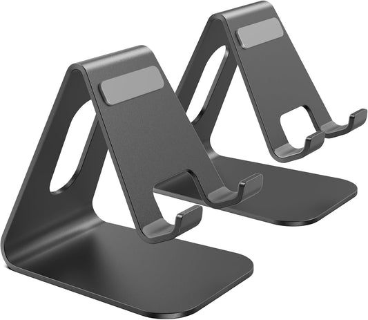 2Pack Phone Stand, Simple Cellphone Holder for Desk, Desk Phone Stand,Black