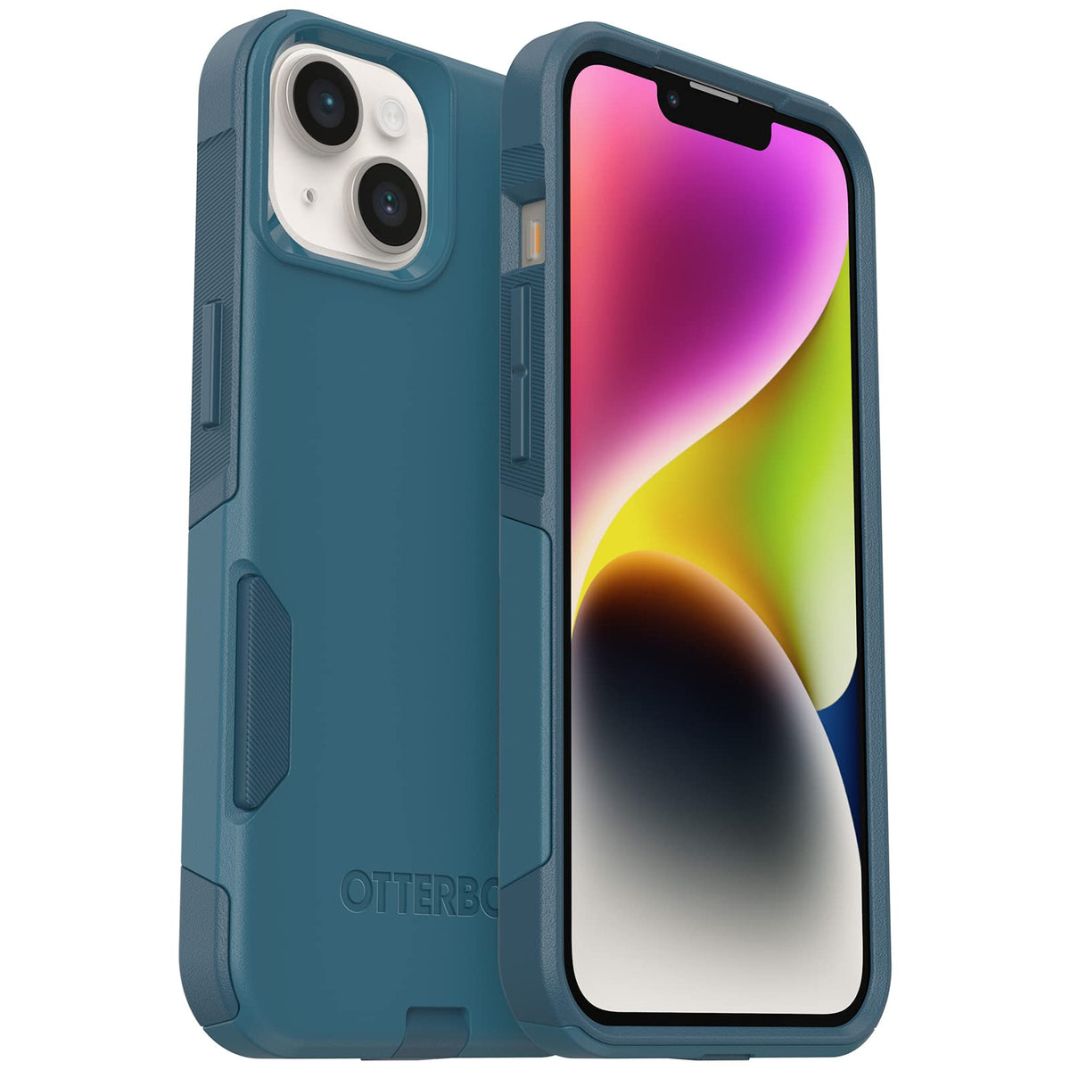 OtterBox iPhone 14 & iPhone 13 Commuter Series Case - INTO THE FUCSHIA (Pink), slim & tough, pocket-friendly, with port protection
