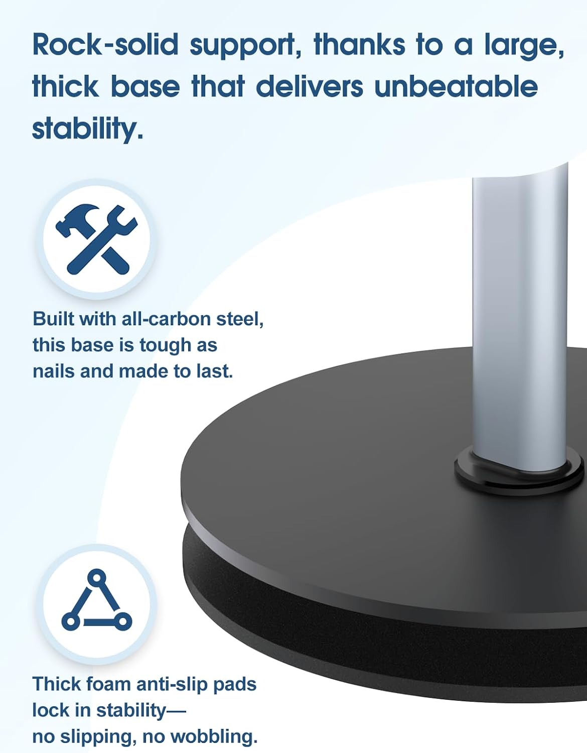 Mistriddle Overhead Phone Stand, 2-Section Telescopic Aluminum Arm