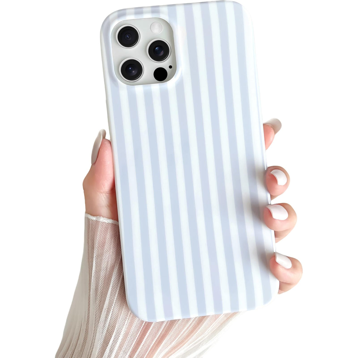 Yeddabox for iPhone 16 Pro Case Cute Striped Phone Case Soft TPU Slim Shockproof Phone Cover for Women Girls, Pink and Yellow
