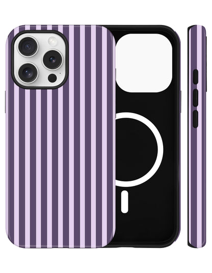 Magnetic Striped Phone Case for iPhone 17, Navy Blue