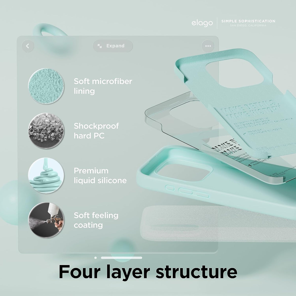 elago Premium Liquid Silicone Case for iPhone 15 Pro