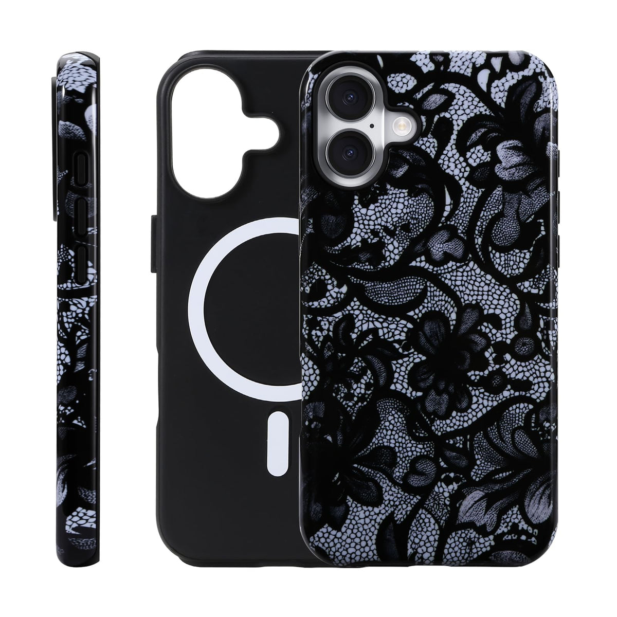 for iPhone 17 ProMax/18 ProMax Case - Wireless Charging for MagSafe, Dual-Layer Design (Outer Hard PC Shell + Inner Soft TPU Shell), Unisex Shockproof Protective Case - Tiger Stripe Pattern.