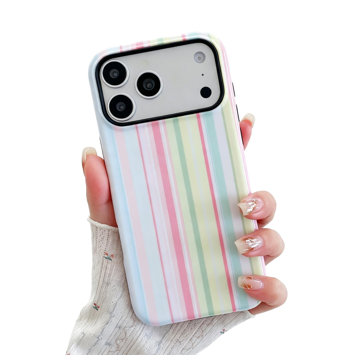 Colorful Striped Pattern Phone Case,for iPhone 15