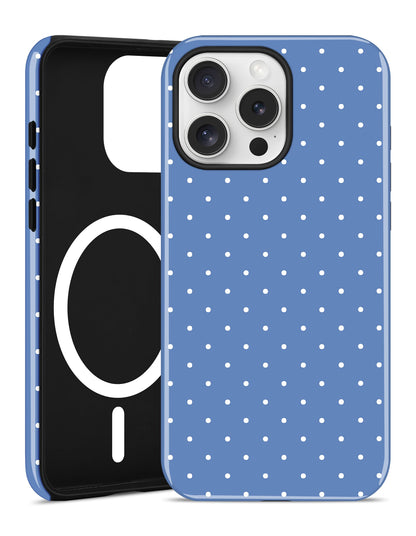 Jusy Magnetic Polka Dot Case for iPhone 16,White