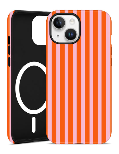 Magnetic Striped Phone Case for iPhone 17, Navy Blue