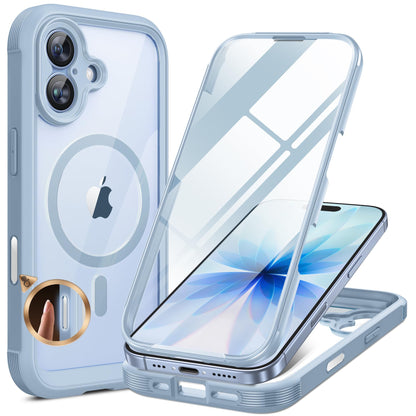 Miracase Magnetic for iPhone 15 Pro Max Case 6.7'' [Compatible with Magsafe] Full-Body Drop Proof Bumper Phone Case for iPhone 15 Pro Max with Built-in 9H Tempered Glass Screen Protector,Black