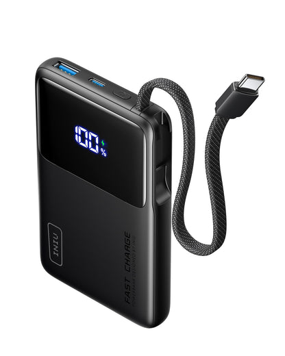 INIU Portable Charger, Smaller 45W Fast Charging Power Bank, 20000mAh Black