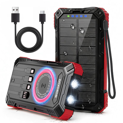 Solar Charger Power Bank - 49800mAh QC3.0 Fast Charging Portable Charger