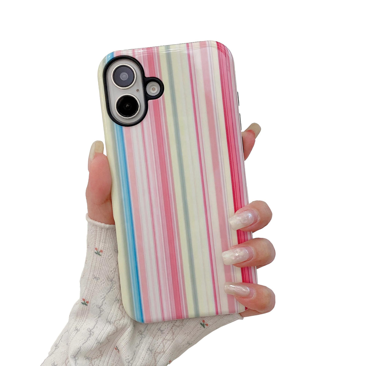 Colorful Striped Pattern Phone Case,for iPhone 15