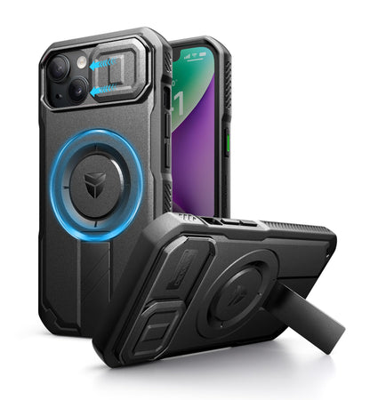 Dexnor for iPhone 17e/16e Case with Slide Camera Cover, 6.1 inch Navy Blue