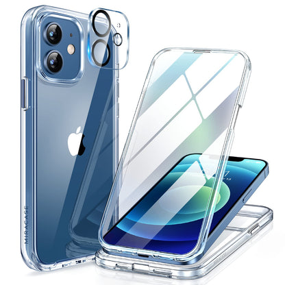 Miracase Magnetic for iPhone 15 Pro Max Case 6.7'' [Compatible with Magsafe] Full-Body Drop Proof Bumper Phone Case for iPhone 15 Pro Max with Built-in 9H Tempered Glass Screen Protector,Black