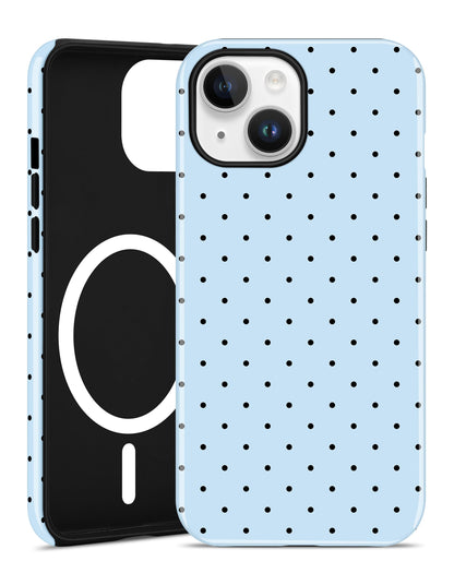 Jusy Magnetic Polka Dot Case for iPhone 16,White