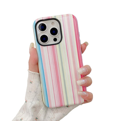 Colorful Striped Pattern Phone Case,for iPhone 15