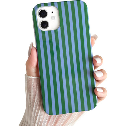 Yeddabox for iPhone 16 Pro Case Cute Striped Phone Case Soft TPU Slim Shockproof Phone Cover for Women Girls, Pink and Yellow
