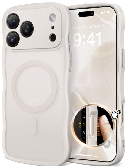 CAPRARO for iPhone 16 Pro Case for Women, Compatible with MagSafe