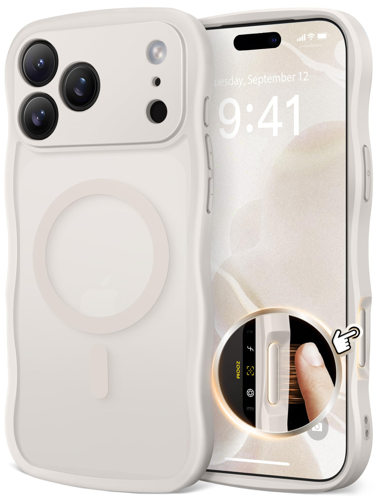 CAPRARO for iPhone 16 Pro Max Case for Women Compatible with MagSafe