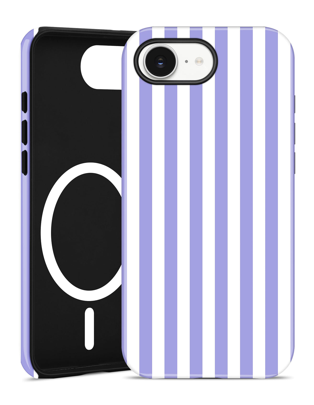 Magnetic Striped Phone Case for iPhone 17, Navy Blue