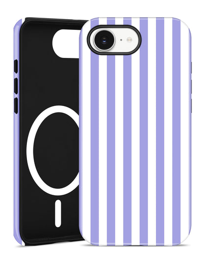 Magnetic Striped Phone Case for iPhone 17, Navy Blue
