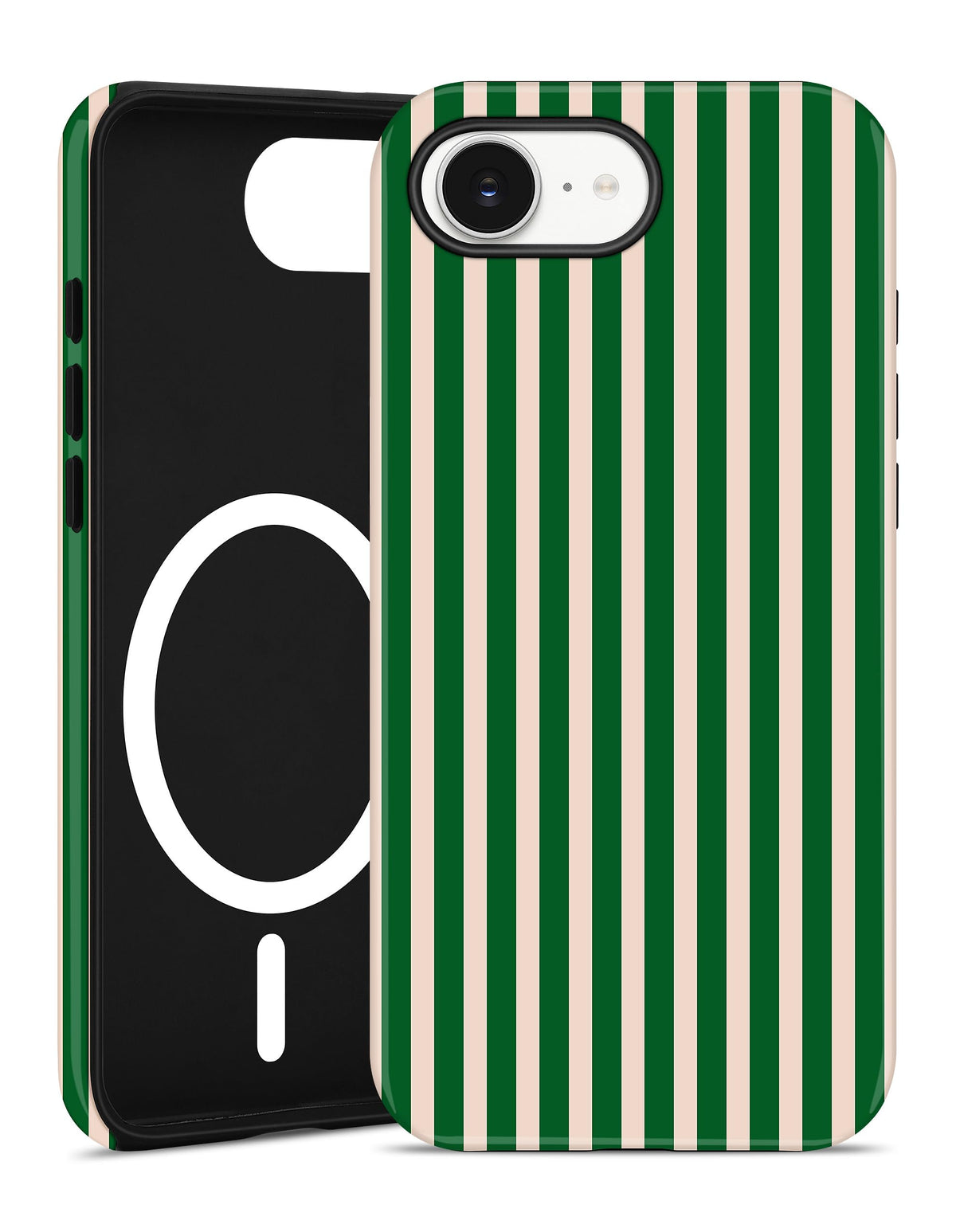 Magnetic Striped Phone Case for iPhone 17, Navy Blue