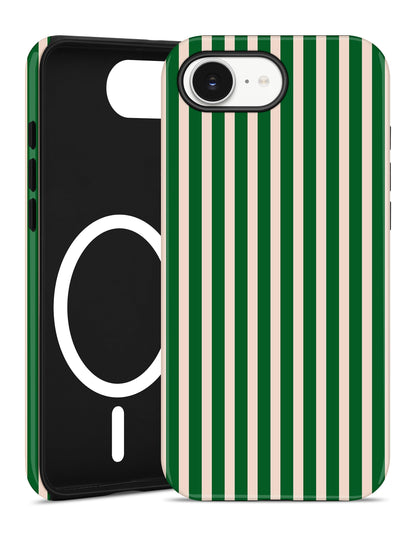Magnetic Striped Phone Case for iPhone 17, Navy Blue