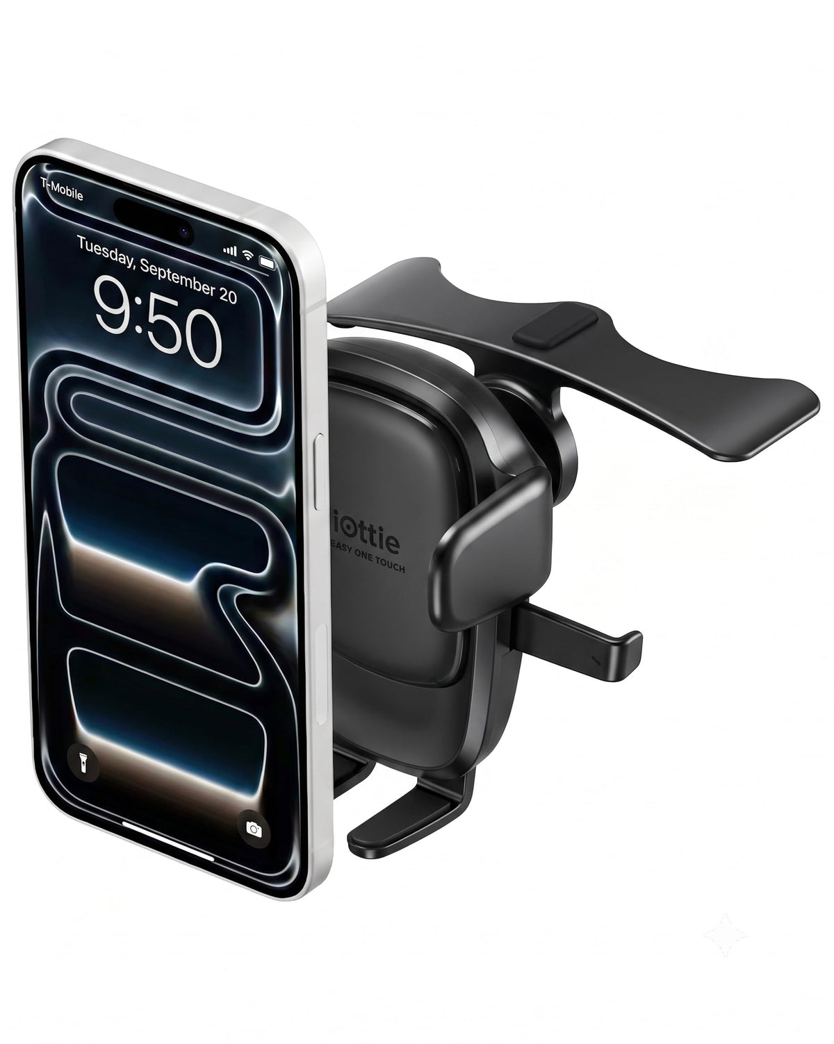 iOttie Easy One Touch Signature Dashboard & Windshield Universal Car Mount Phone Holder Desk Stand with Suction Cup Base and Telescopic Arm for iPhone, Samsung, Google, More Smartphones