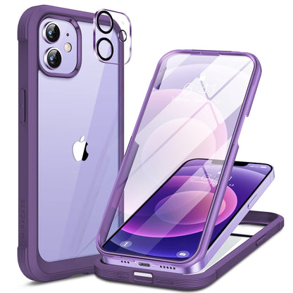 Miracase Magnetic for iPhone 15 Pro Max Case 6.7'' [Compatible with Magsafe] Full-Body Drop Proof Bumper Phone Case for iPhone 15 Pro Max with Built-in 9H Tempered Glass Screen Protector,Black