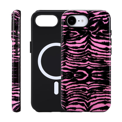 for iPhone 17 ProMax/18 ProMax Case - Wireless Charging for MagSafe, Dual-Layer Design (Outer Hard PC Shell + Inner Soft TPU Shell), Unisex Shockproof Protective Case - Tiger Stripe Pattern.