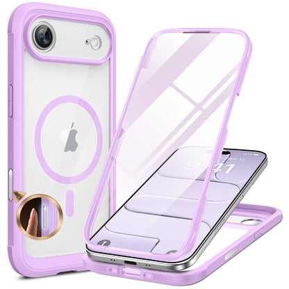 Miracase Magnetic for iPhone 15 Pro Max Case 6.7'' [Compatible with Magsafe] Full-Body Drop Proof Bumper Phone Case for iPhone 15 Pro Max with Built-in 9H Tempered Glass Screen Protector,Black