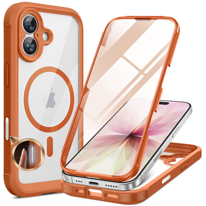 Miracase Magnetic for iPhone 15 Pro Max Case 6.7'' [Compatible with Magsafe] Full-Body Drop Proof Bumper Phone Case for iPhone 15 Pro Max with Built-in 9H Tempered Glass Screen Protector,Black