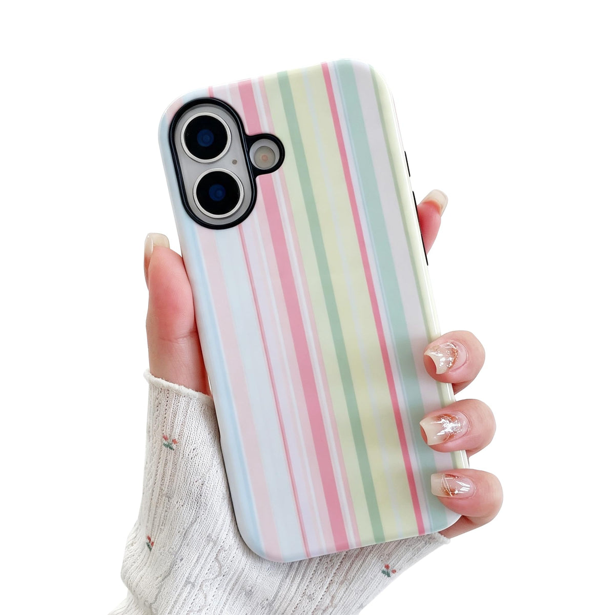Colorful Striped Pattern Phone Case,for iPhone 15