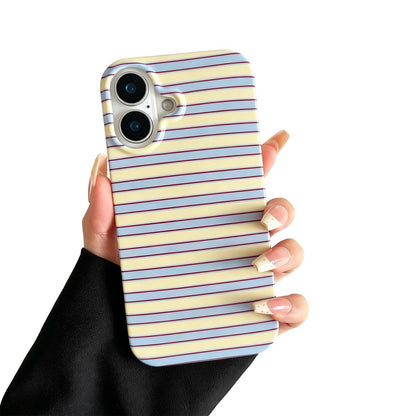 for iPhone 18 Pro Max Case / 17 Pro Max Case Striped, Blue Yellow