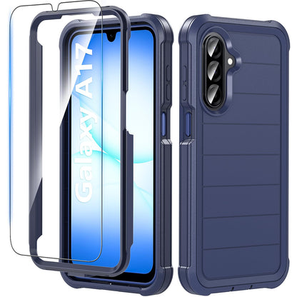 Hensinple for Samsung Galaxy A37 5G Phone Case with Screen Protector, Heavy Duty Military Shockproof Full Body Durable TPU Protective Cover Case for Samsung A37 5G (Black)