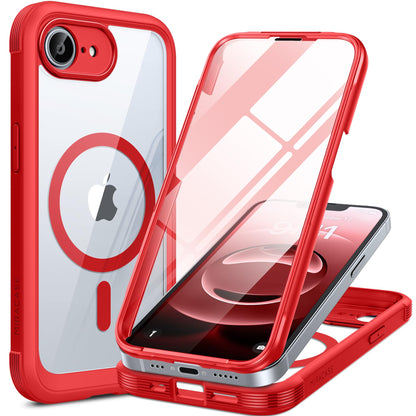 Miracase Magnetic for iPhone 15 Pro Max Case 6.7'' [Compatible with Magsafe] Full-Body Drop Proof Bumper Phone Case for iPhone 15 Pro Max with Built-in 9H Tempered Glass Screen Protector,Black