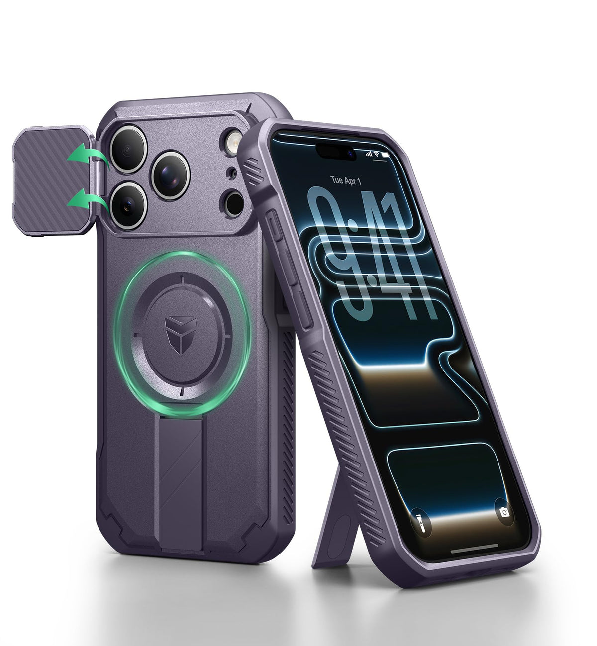Dexnor for iPhone 17e/16e Case with Slide Camera Cover, 6.1 inch Navy Blue