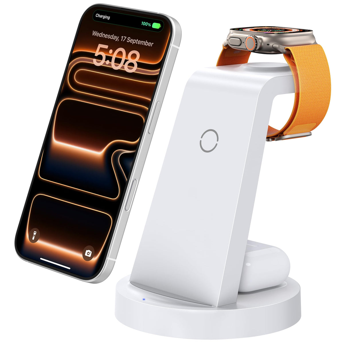 Anlmz 3 in 1 Charging Station - Wireless Charger for Apple Multiple Devices